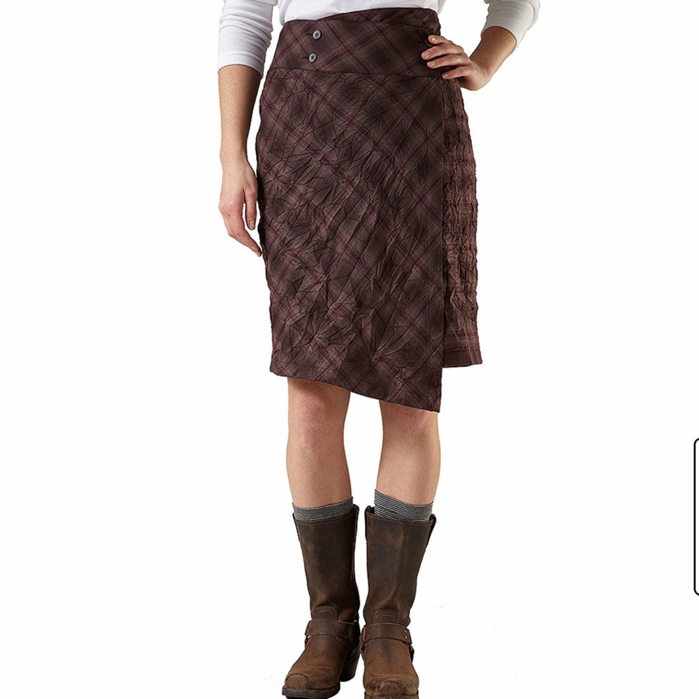 Royal Robbins ‘Blackberry’ crimped flannel skirt - Picture 3 of 16